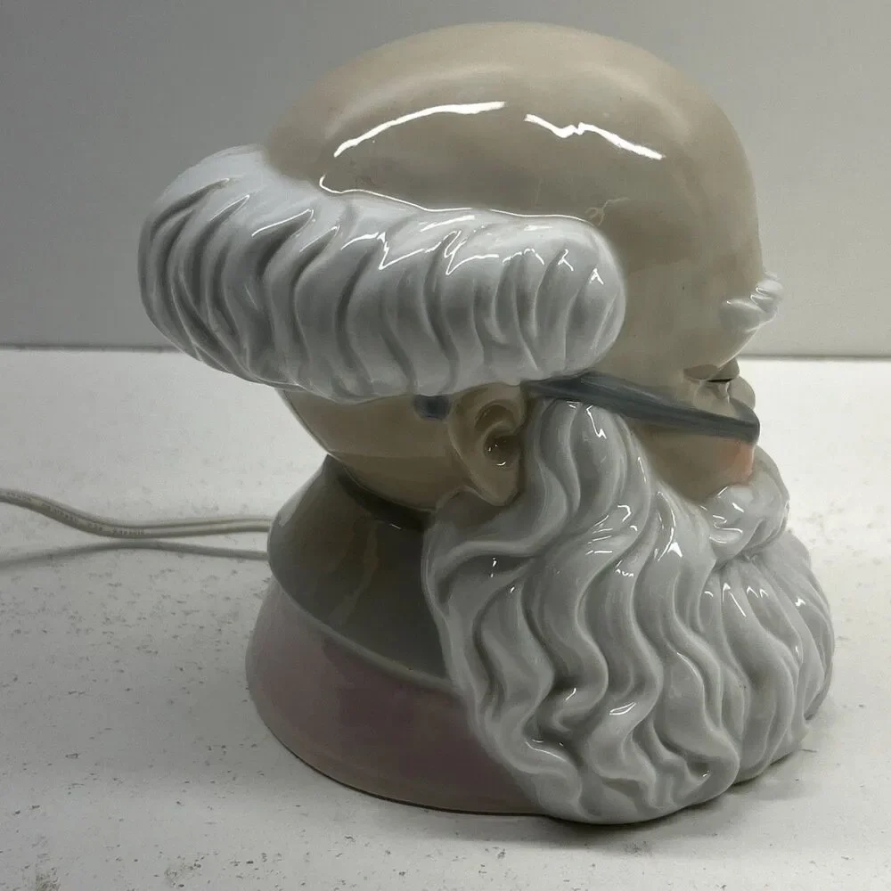 Vintage Santa‎ Claus Head Night Light Christmas Decor